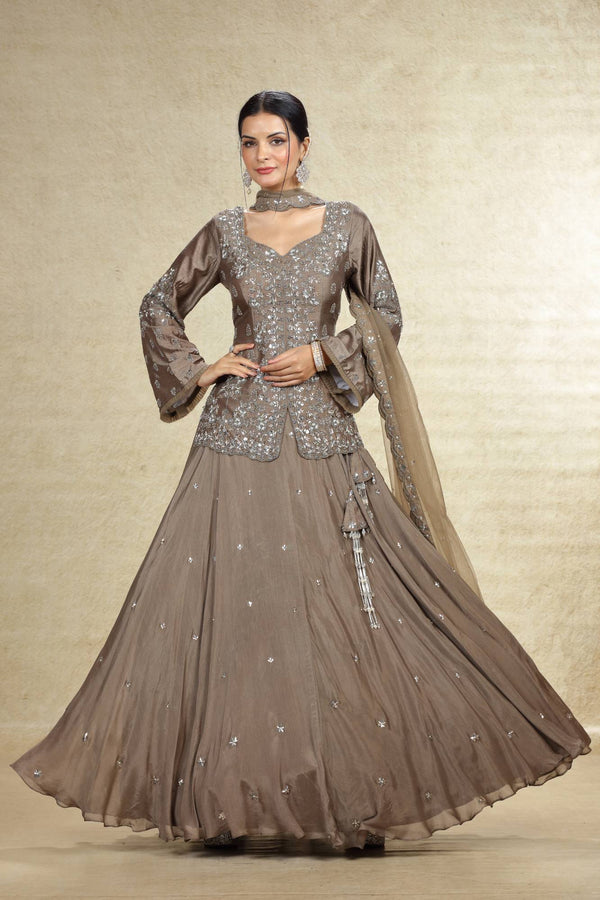 Stylish Long Tops Lehengas - Shehnai Bridal Boutique Stylish Long Tops Lehengas - Shehnai Bridal Boutique