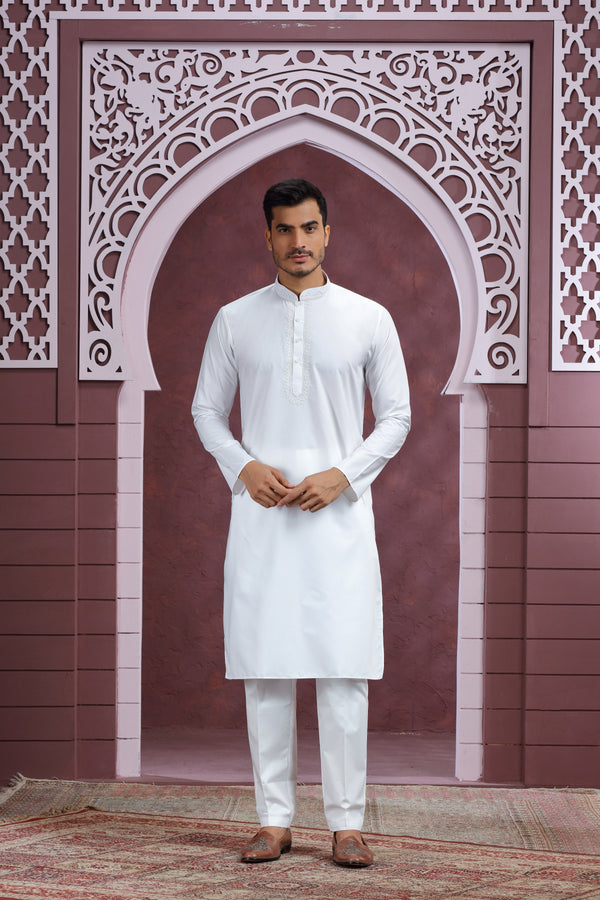 PURE WHITE KURTA SET #8430/8431