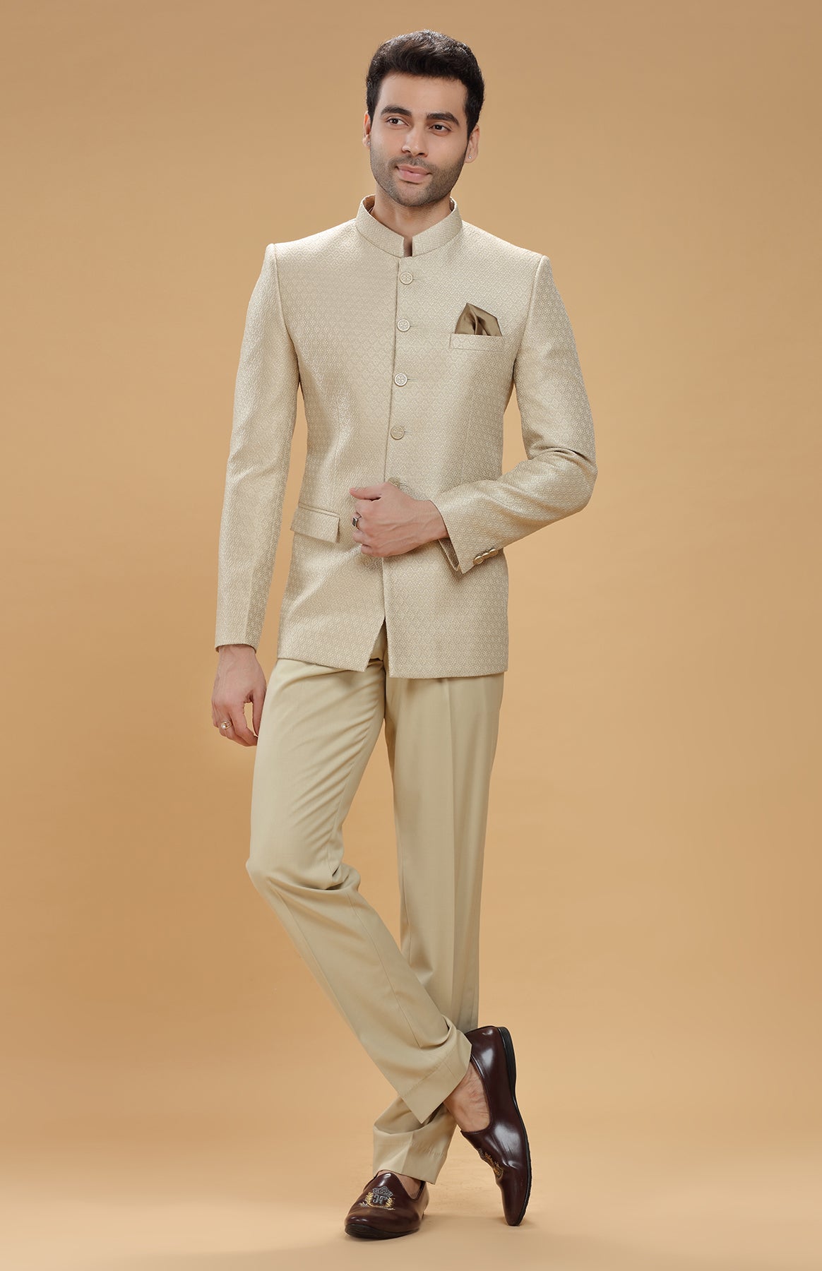 Beige jodhpuri hotsell suit